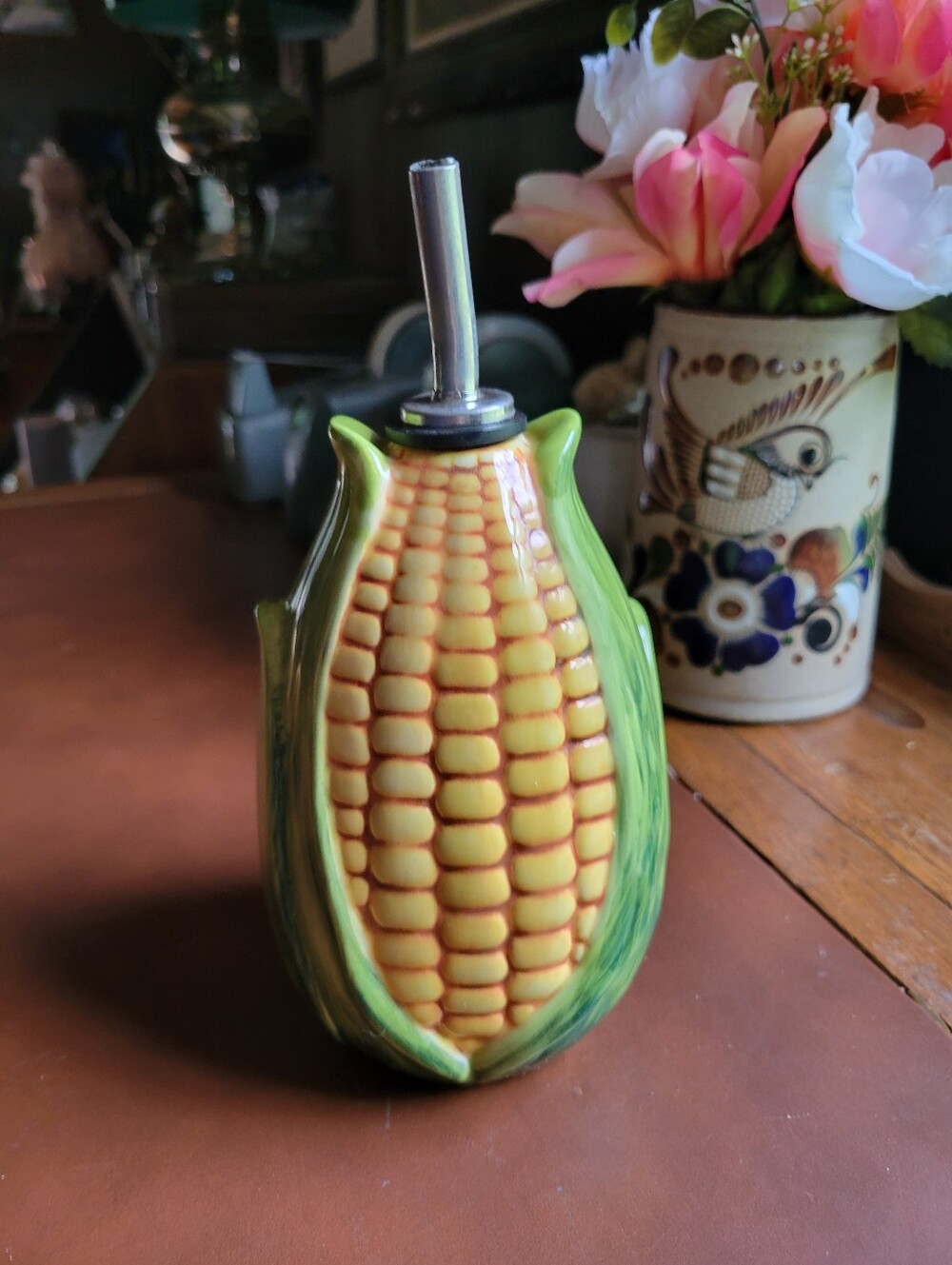 Style Eyes Baum Bros. Corn Shaped vintage-style oil or vinegar cruet